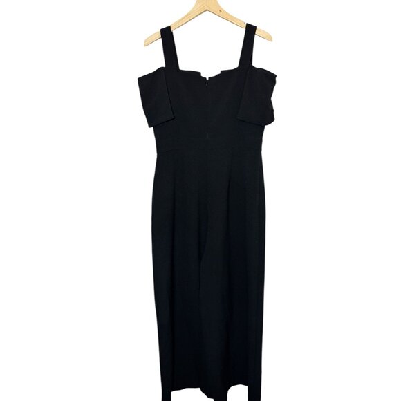 Eliza J Black Wide Leg Jumpsuit Size 12 Formal Career Elegant Party Cocktail - Picture 2 of 9